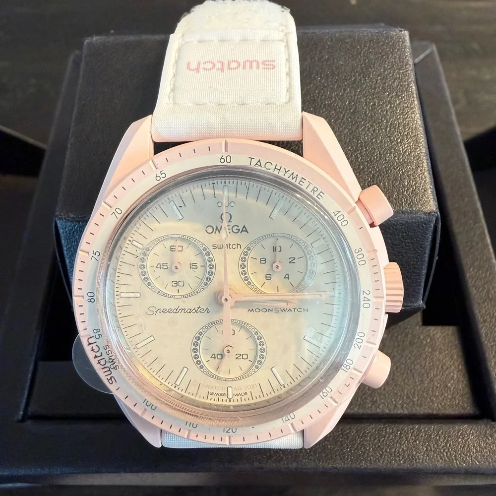 Omega x Swatch MoonSwatch Mission to Venus Pink Bioceramic Watch SO33P100